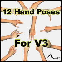 12 Hand Poses for V3